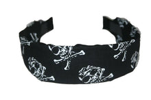 Load image into Gallery viewer, Cloth Pirate Skull and Crossbones Hair Band (Various Colours) - A
