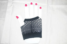 Load image into Gallery viewer, Black Fishnet Fingerless Gloves - A
