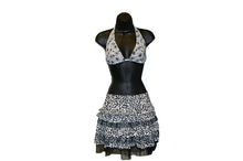 Load image into Gallery viewer, Black and White Animal Print and Mesh Skirt - A
