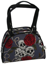 Load image into Gallery viewer, Small Skulls and Roses Bag (Various Colours) - A
